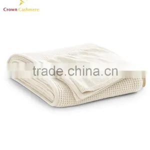 100% Kids Cashmere Knitted Wholesale Baby Throw Blankets thumbnail-2