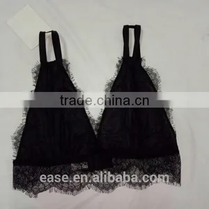 Mini Strap Front Deep V Shape Lace Bra thumbnail-1