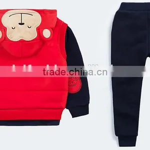 Custom Fashion and Quality Baby Girls Boys Winter Warm 3pcs Clothing Sets thumbnail-4