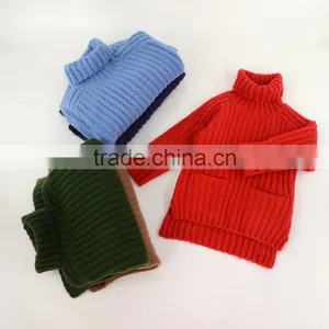 S65670A High Neck Warm Sweater Turtleneck Baby Boys Pullover Knit Sweaters thumbnail-1
