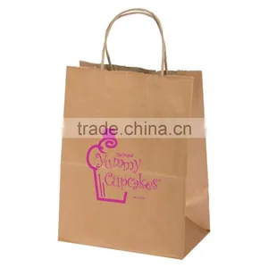 USA Made Metals Kraft Shopping Bag - Made of Natural Kraft Paper, Dimensions Are 8" x 4.75" x 10.5" and Comes With Your Logo thumbnail-2