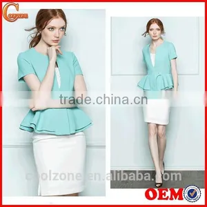 Women Summer Two Pieces Business Suits Office Lady Uniform thumbnail-1