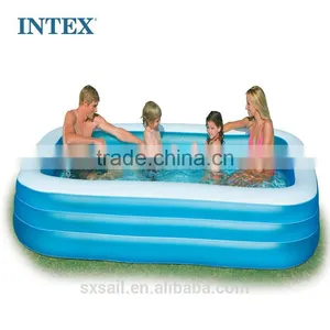 INTEX Transparent Blue Inflatable Swimming Pool thumbnail-1