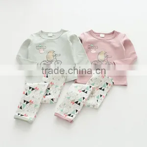 Casual Style Soft Printing Two Pieces Set Cotton Girl Pajamas thumbnail-1