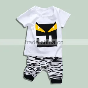 Wholesale Summer Cotton Printing Boys Kids t Shirt With Pants Set thumbnail-6