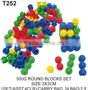 500g Soft Rubber Connecting Round Building Blocks Educational Toys For Kids thumbnail-1