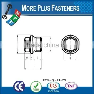 Made in Taiwan Hexagon Head Pipe Plugs DIN 910 thumbnail-1