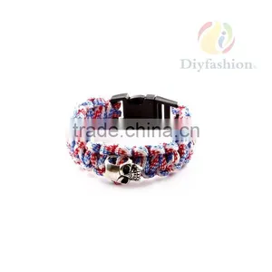 New Design Cheap Adjustable Stainless Custom In Paracord Bracelet PC6017-6 thumbnail-2