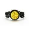 Custom Stylish Shamballa Yellow Crystal Wedding Rings for Men and Women thumbnail-1