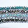 Rondelle Lampwork Glass Beads With Chinese Cut Surface thumbnail-1