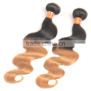 Best Selling Cheap Two Tone Body Wave Colored Brazilian Hair Weave For Sale thumbnail-2