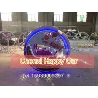 China Popular Amusement Rides, 2 Wheels Rotating Self- Balanced Racing Ride for Family thumbnail-1
