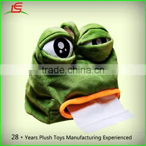 Creative Sad Frog Pumping Carton Soft Plush Cartoon Tissue Box thumbnail-2