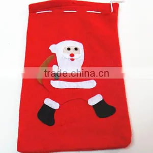 Santa Claus Christmas Drawstring Felt Bag thumbnail-2