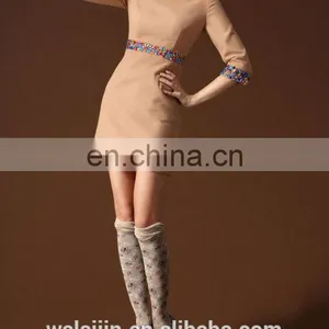 Beaded Woolen Dress Ladies Korean Dress New Fashion thumbnail-3