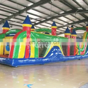 Inflatable Bouncy Castle Funny Inflatable Fun City Air Jumping Obstacle thumbnail-2