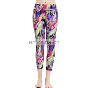 Best Selling Custom Sublimation Printing High Elastic Yoga Capris thumbnail-1
