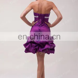 Grace Karin Girls Beautiful Sexy Off Shoulder Sweetheart Neckline Short Puffy Purple Cocktail Dresses CL3143 thumbnail-5