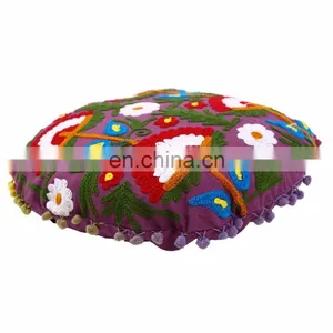 Multi Colors Suzani Embroidered Work Pillow Cover New Decorative Cushion Covers thumbnail-2