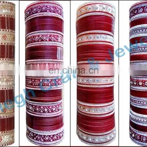 Indian Dulhan Metal Kangan - Wholesale Wedding Metal Bangles - Traditional Metal Bangle thumbnail-2
