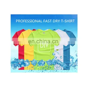 Polyester Round Neck T-shirt Custom Fast Dry Tshirt thumbnail-1