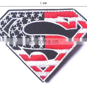 Superman Spiderman Cartoon Clothes Patch 3d Patch Embroidery Iron-on Appliques Cloth Patch Popular Superman Embroidery Garment thumbnail-2