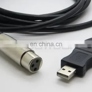 XLR Female to USB Male Microphone Mic Link Cable 3M 10FT thumbnail-5