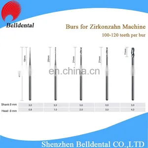 CAD CAM System DLC Coating Dental Zirconia Milling Burs for Zirkonzahn thumbnail-2
