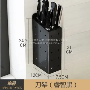 Space Saver Kitchen Wall Mount Bowl Knife Utensil Storage Holder Hanging Stainless Steel thumbnail-1