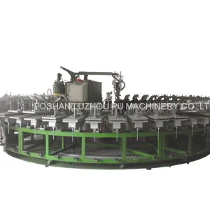 China pu Banana Type Shoe Sole Machine PU Shoe Sole Production Line 36 Work Station Semi-automatic pu Foaming Machine thumbnail-5