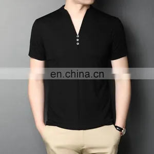 New Design Cotton v Neck Shirt and Polo t Shirt Man thumbnail-2