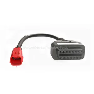 Kawasaki 6pin To 16 Pin Motorcycle Diagnostic Tools OBD Adapters Autocycle OBD2 Extension Cables For DL650 SV650 GSX-R thumbnail-2