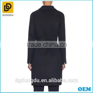 Custom Soft Cheap Solid Color Plain Hooded Cotton Open Front Knitted Poncho Design Women Coats 2016 thumbnail-4