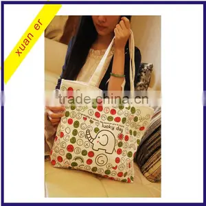 High Quality Fashion Custom Printing Canvas Shoulder Hand Bag for Lady thumbnail-5