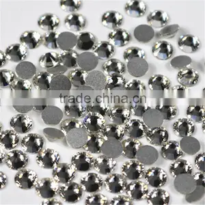 Top Quality Wholesale Transparent White Silver Flat Back Hot Fix Crystals Rhinestone for t Shirts thumbnail-2