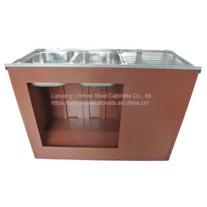 Chile Construction Wholesalers Distributors Kitchen Cabinet Kitchenette Metal Sink Base Cabinet thumbnail-3