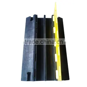 Lower Factoty Price 900*580*90mm Soft Flexible Recycled Rubber 2 Channel Cable Protectors thumbnail-5