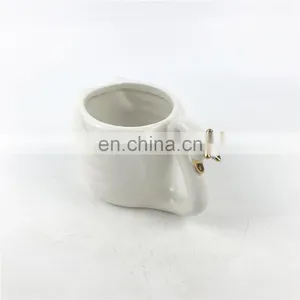 Custom Pink Square Swan Shaped Animal Ceramic Coffee Mug thumbnail-4