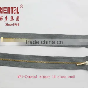 Shiny Gold Teeth Close End 1#metal Zipper thumbnail-1