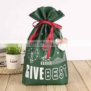 Eco Friendly Non-woven Fabric Gift Bags Drawstring With Logo thumbnail-4