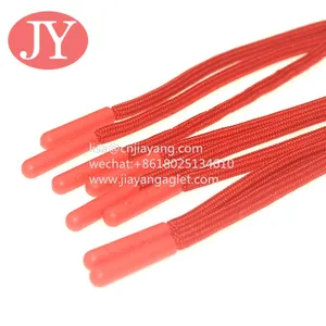 Hot Selling Solid Color Polyester Drawstring With Shoestring Aglet Tips TPU Plastic Aglet Cord thumbnail-1