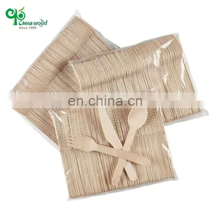 Yada 100% Biodegradable Multifunction Custom Logo Wooden Dessert Biodegradable Disposable Wooden Cutlery thumbnail-3