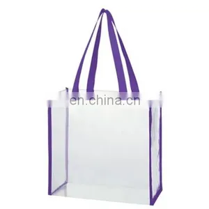 Best Selling Custom Promotional Waterproof Women Tote Transparent PVC Cosmetic Bag thumbnail-2