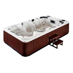Factory Supply Deluxe Massage Spa Tub Outdoor Whirlpool Hot Tubs for 8 Persons thumbnail-1