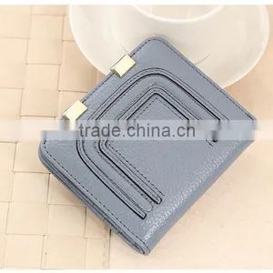 2016 New Stylish Leather Small Wallet Female Buckle Purse thumbnail-3