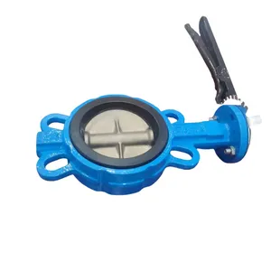 DN40-DN1600 ANSI 150LB JIS 10K PN10/16 Butterfly Valve Cast Iron Di Wafer Type Butterfly Valve for Water Pipe thumbnail-5