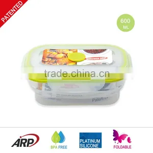 600ml Rectangular Silicone Food Bento Box thumbnail-1