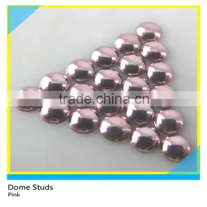 Hotfix Loose Aluminum Dome Studs Rose Brass Studs Iron on Half Round Studs thumbnail-3
