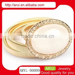 China Wholesale Pink Stone Gold Body Jewelry Waist Chain Belly Chain thumbnail-1