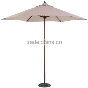 9 Foot Light Wood Poly Market Umbrella thumbnail-1